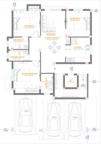  eline-luxury-flats Eline Luxury Flats Cluster Plan For Ground Floor