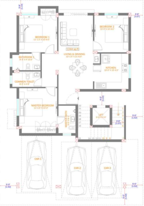  eline luxury flats Eline Luxury Flats Cluster Plan For Ground Floor
