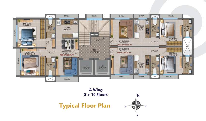  preesha paradise Wing A Cluster Plan