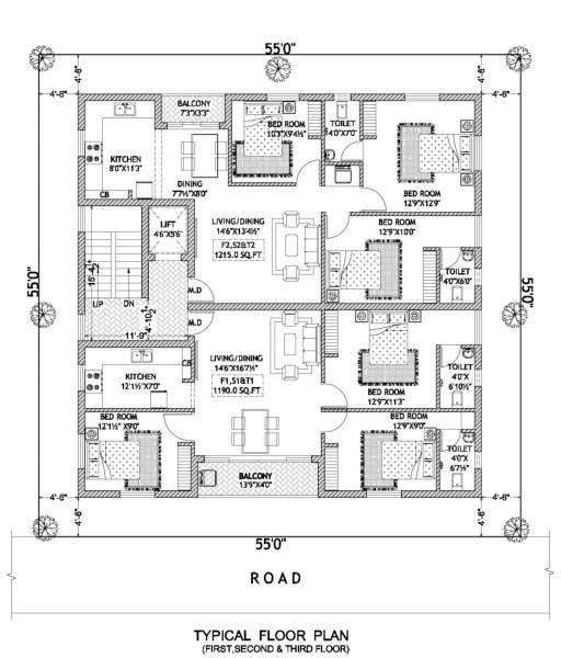  nagaliya-phase-2 Nagaliya Phase 2 Cluster Plan from 1st to 3rd Floor