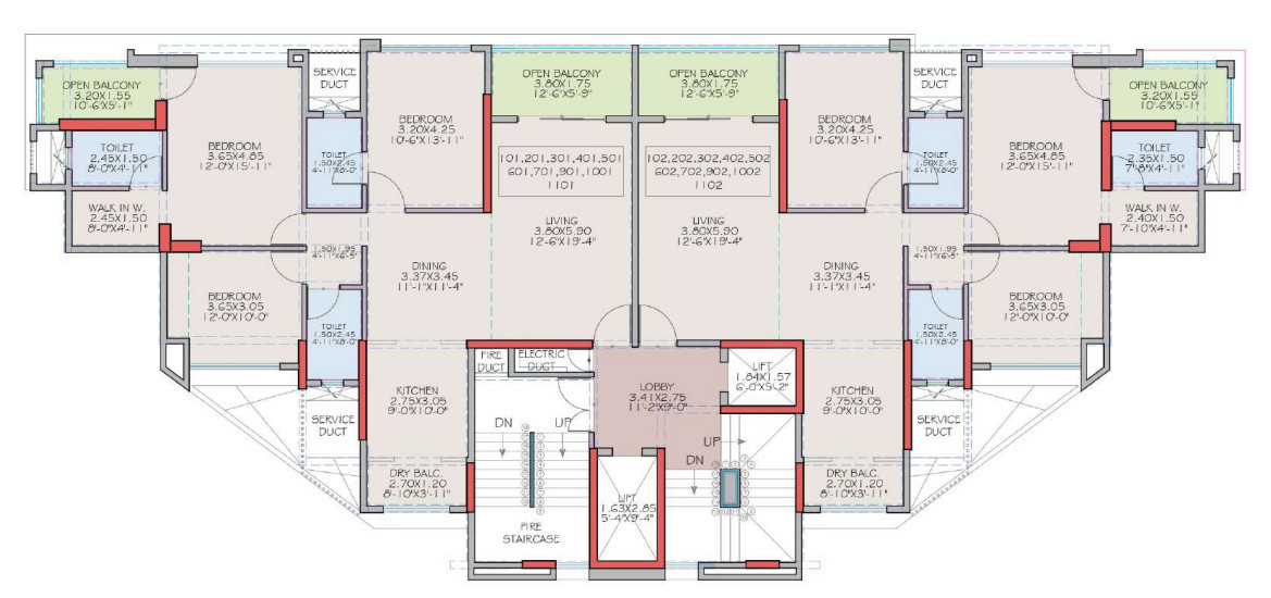  ankur Ankur Cluster Plan For Typical Floor Plan
