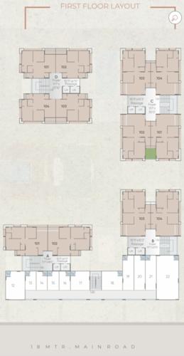 shyam-242 Block A To D Cluster Plan For 1st Floor