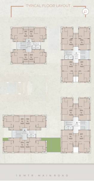  shyam-242 Block A To D Typical Cluster Plan