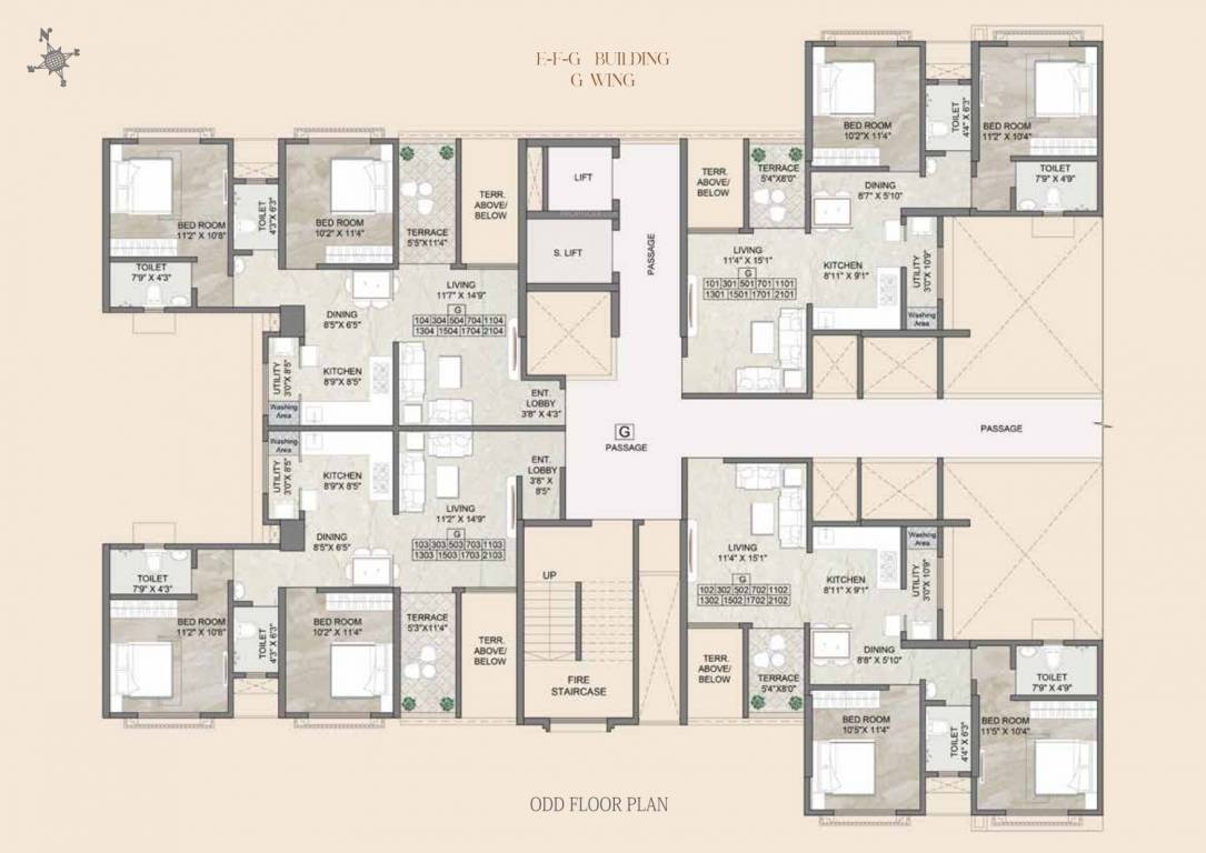  anika piccadilly Tower 1 Cluster Plan