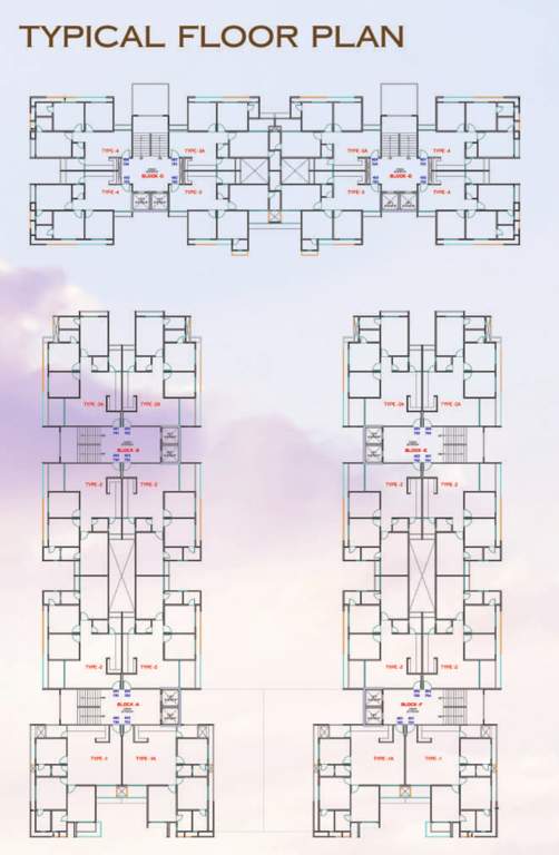  the palm paradise Block A, B, C, D, E, F, G & H Cluster Plan For Typical Floor