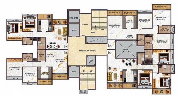  vedant-empire-phase-ii-wing-b-hampton Phase II Wing B Hampton Cluster Plan