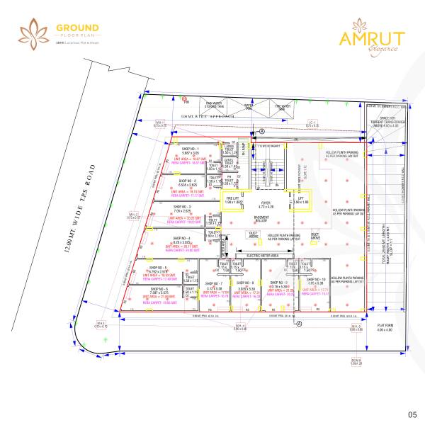  amrut-elegance Amrut Elegance Cluster Plan for ground Floor