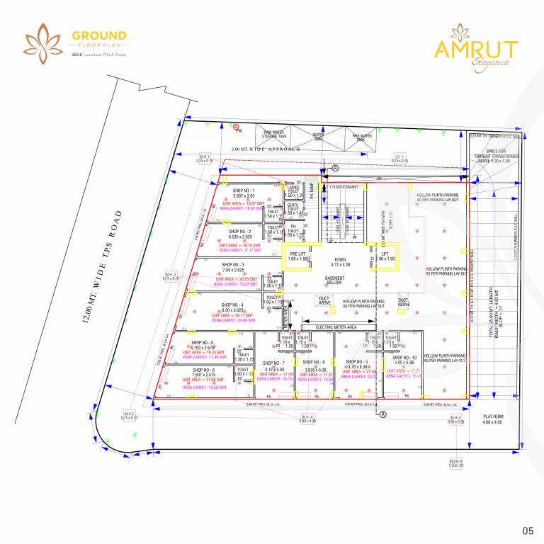  amrut elegance Amrut Elegance Cluster Plan for ground Floor