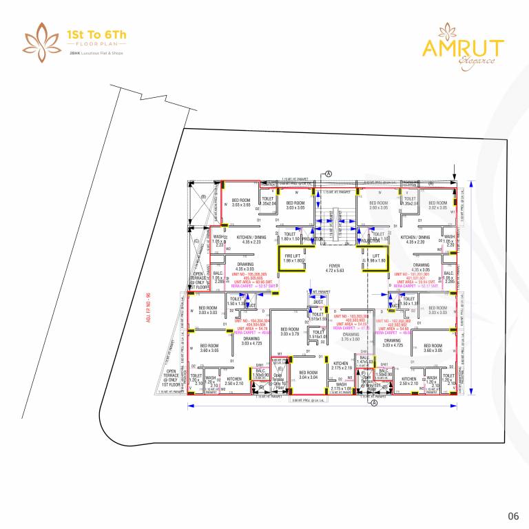  amrut elegance Amrut Elegance Cluster Plan from 1st to 6th Floor