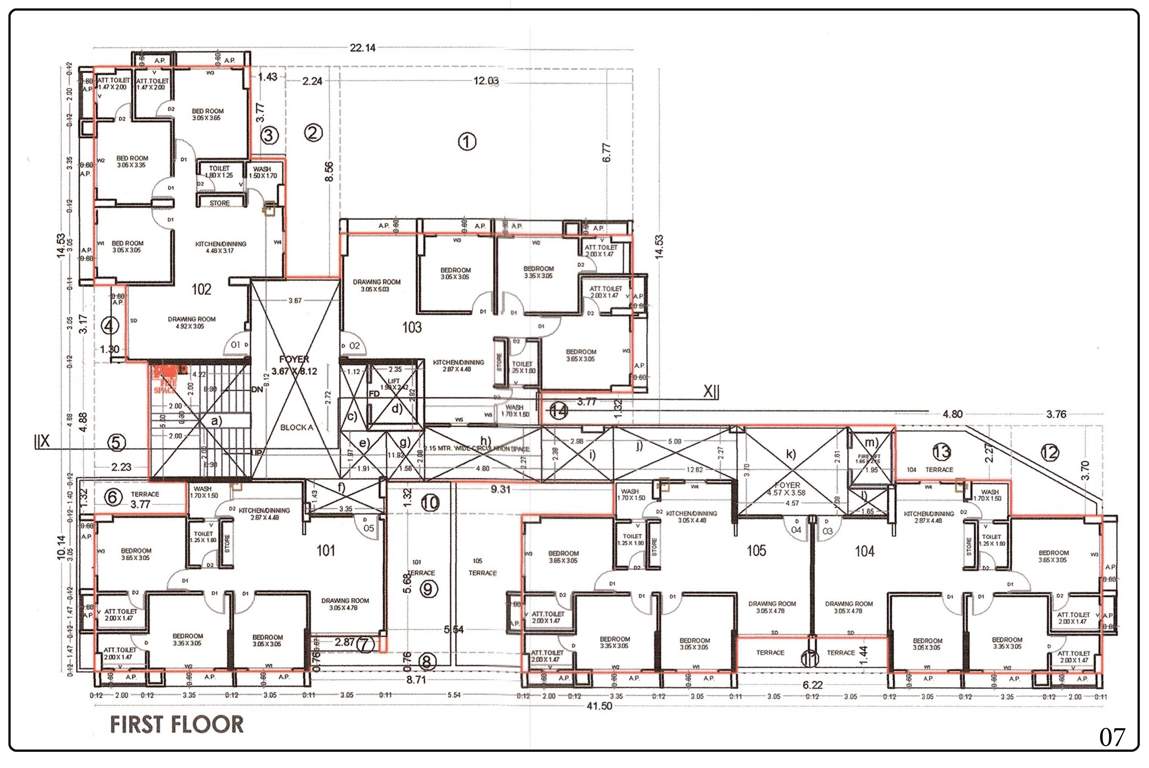  green Green Cluster Plan for 1st Floor