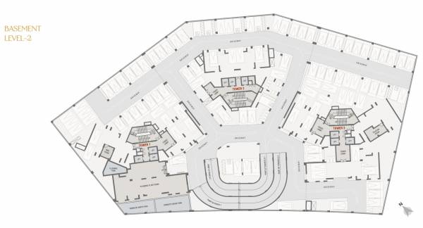  marina T1 & T2 & T3 Basement 2 Floor Cluster Plan