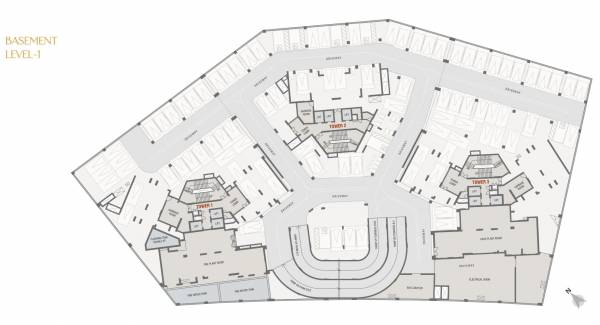  marina T1 & T2 & T3 Basement Floor Cluster Plan