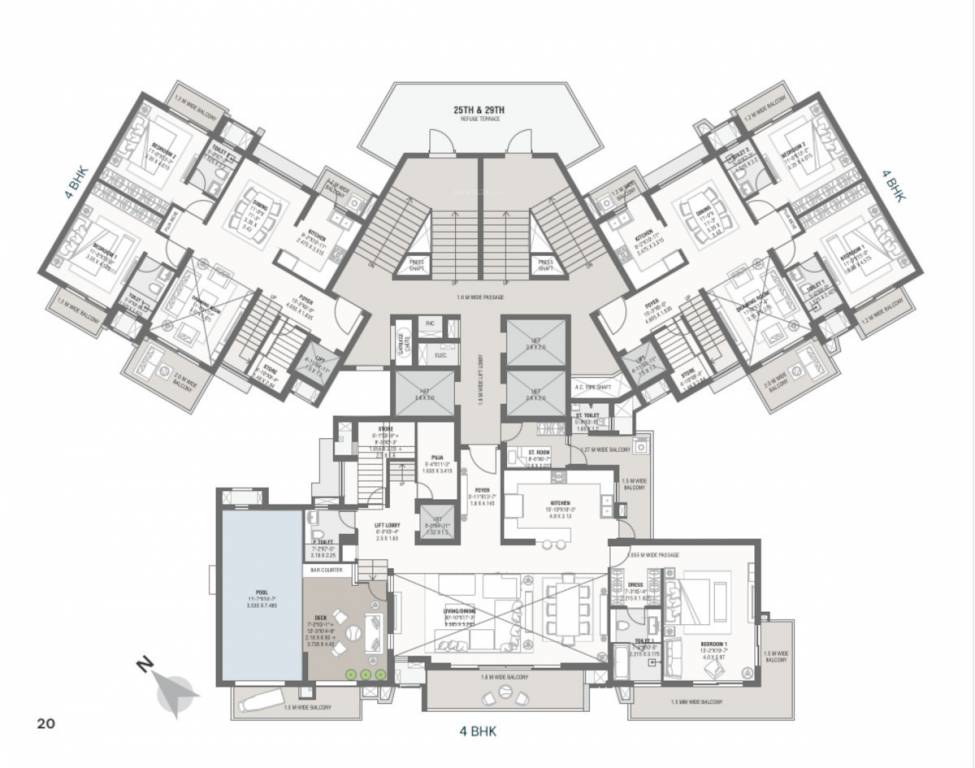 marina T1 & T3 Cluster Plan for 29th Floor