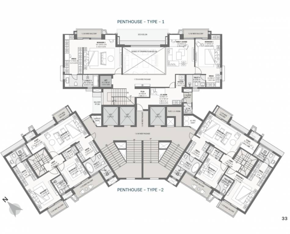 marina T2 Cluster Plan for 32th Floor