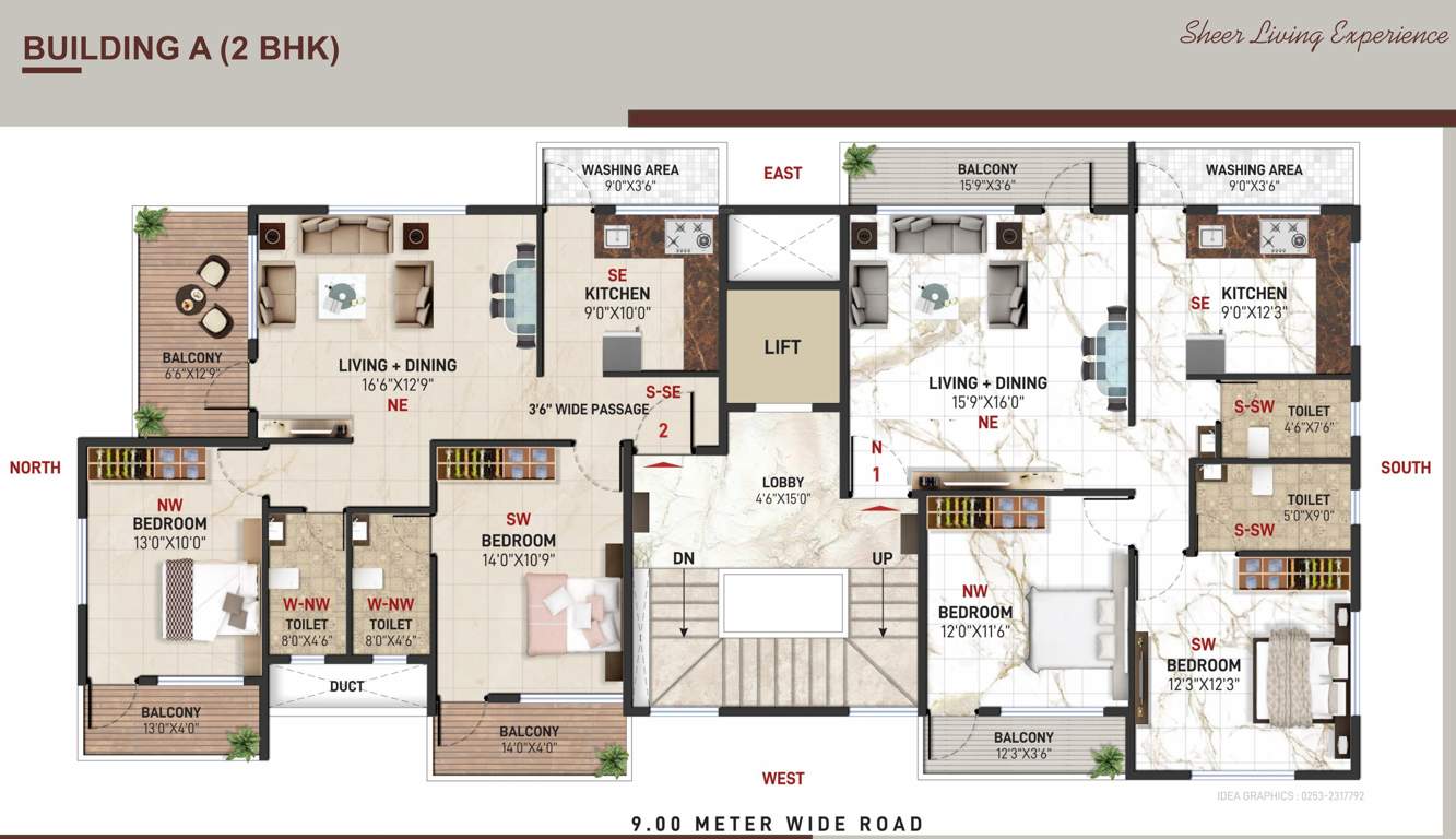  shree vighnaharan luxuria Apartment A Cluster Plan from 1st to 7th Floor