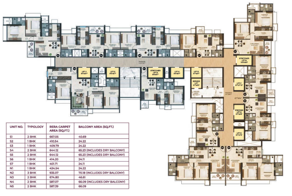 sunbeam heights Sunbeam Heights Cluster Plan For Typical Floor Plan