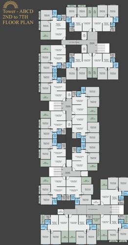  golden-icon-phase-ii A To D 2nd To 7th Floor Cluster Plan