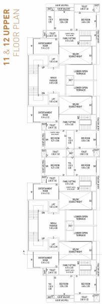  shaligram-west A, B Cluster Plan 11th And 12th Upper Floor