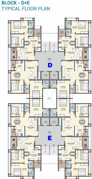  dharti-saket-heaven-2 D And E Typical Cluster Plan