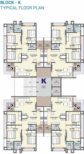  dharti-saket-heaven-2 K Typical Cluster Plan