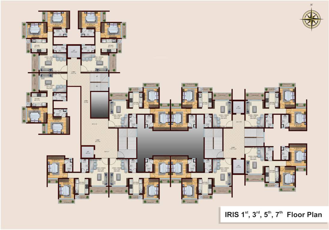  park one Tower 1 Cluster Plan