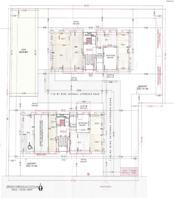  shivansh heights A, B Cluster Plan For Ground