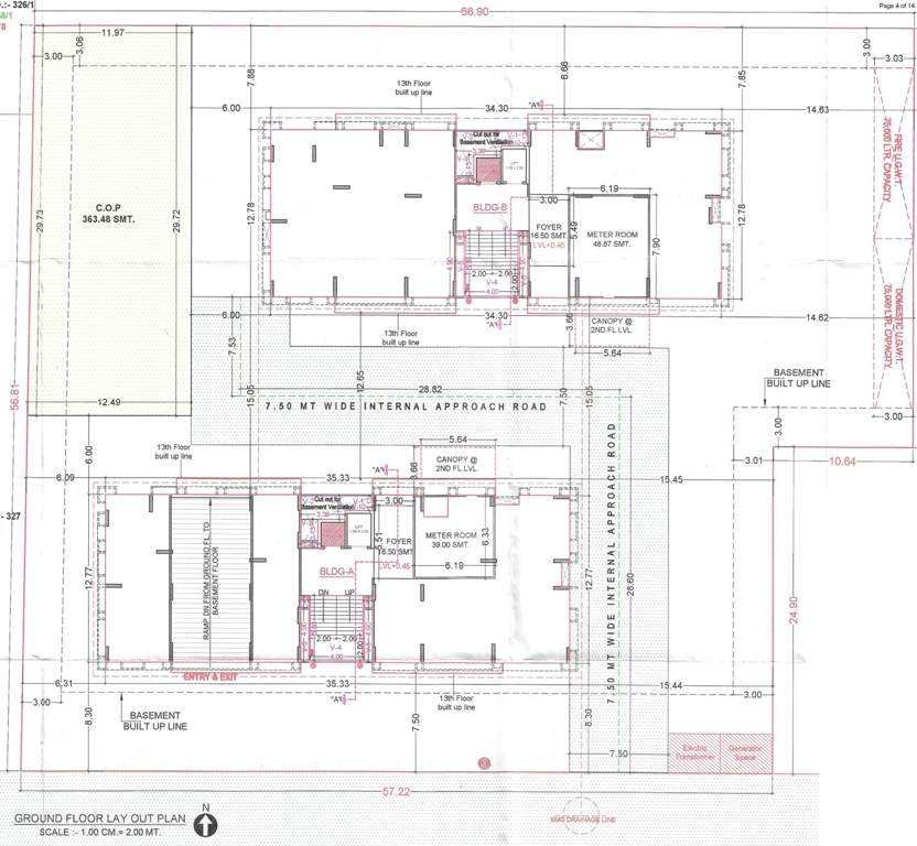  shivansh heights A, B Cluster Plan For Second Floor