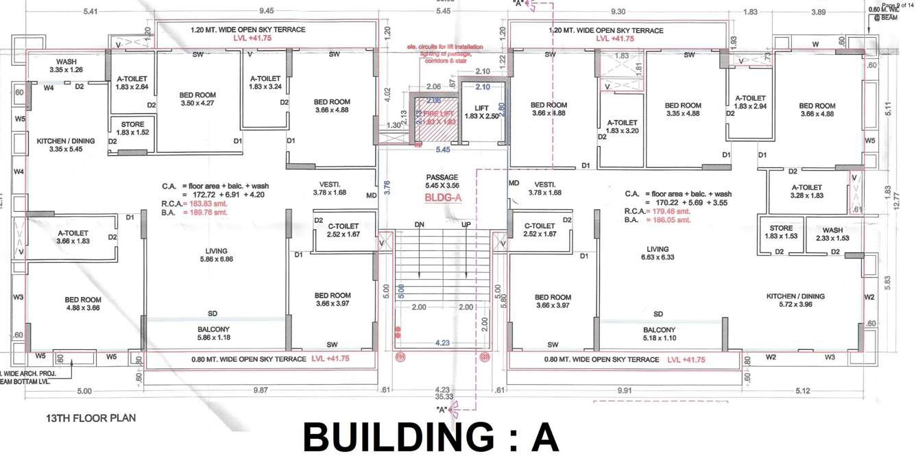  shivansh heights A Cluster Plan For 13th Floor