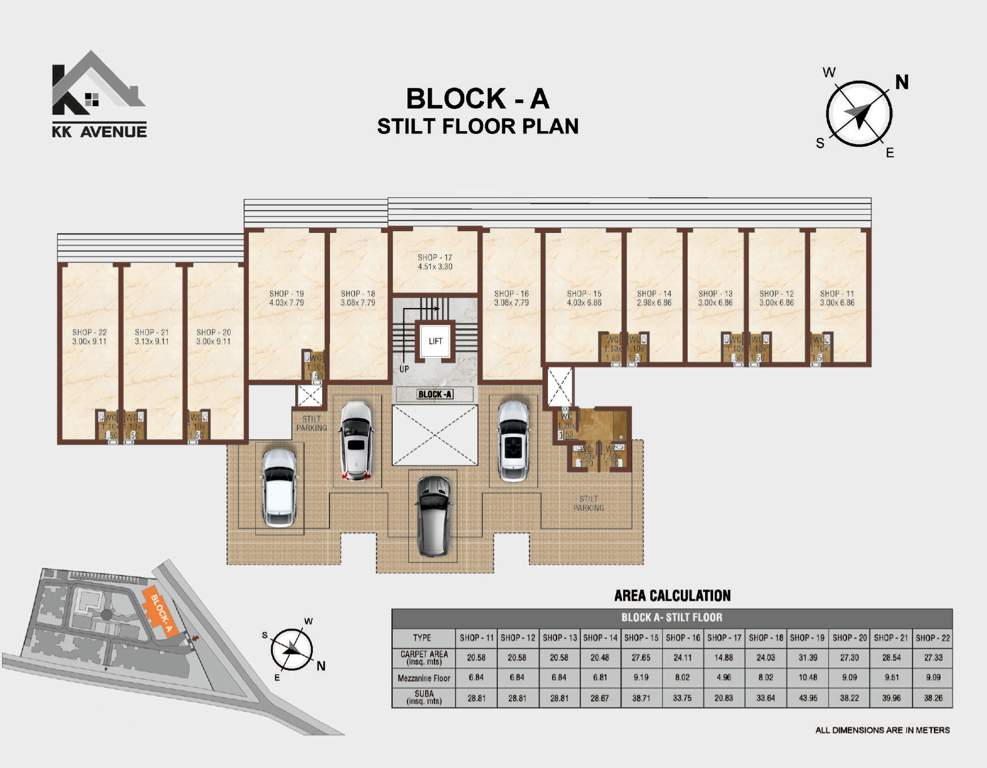  avenue Block A Cluster Plan