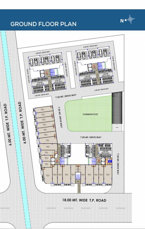 sky harmony Block A & B & C & D Ground Floor Cluster Plan