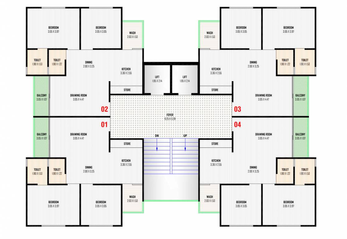  sky harmony Block C & D Cluster Plan from 2nd to 12th Floor