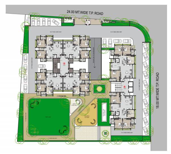 Block A & B Cluster Plan For Ground Floor simandhar-avenue Block A & B Cluster Plan For Ground Floor