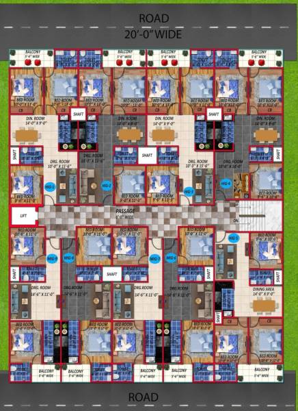 Cluster Plan For Typical Floor home-3 Cluster Plan For Typical Floor
