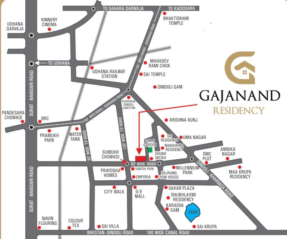  gajanand residency Location Plan