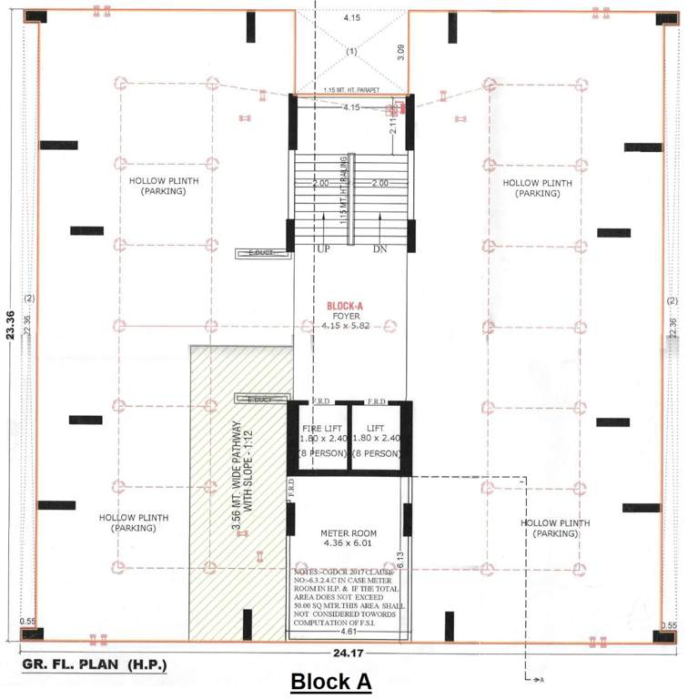  rehvassa saffron Block A Cluster Plan for ground Floor