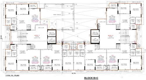  rehvassa-saffron Block B  And Block C Cluster Plan for 11th Floor