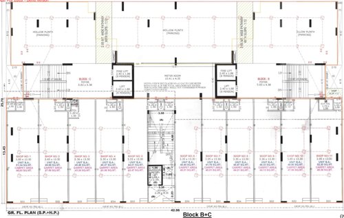  rehvassa-saffron Block B And Block C Cluster Plan for ground Floor