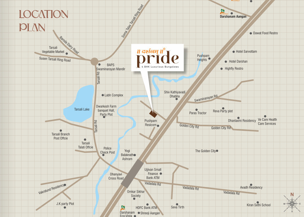 darshanam pride Location Plan