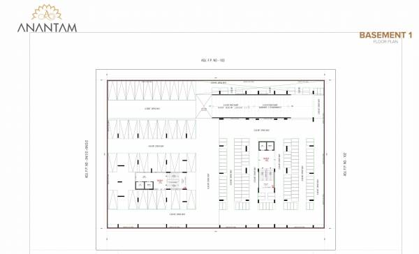  anantam Block A And B Cluster Plan for Basement 1 Floor