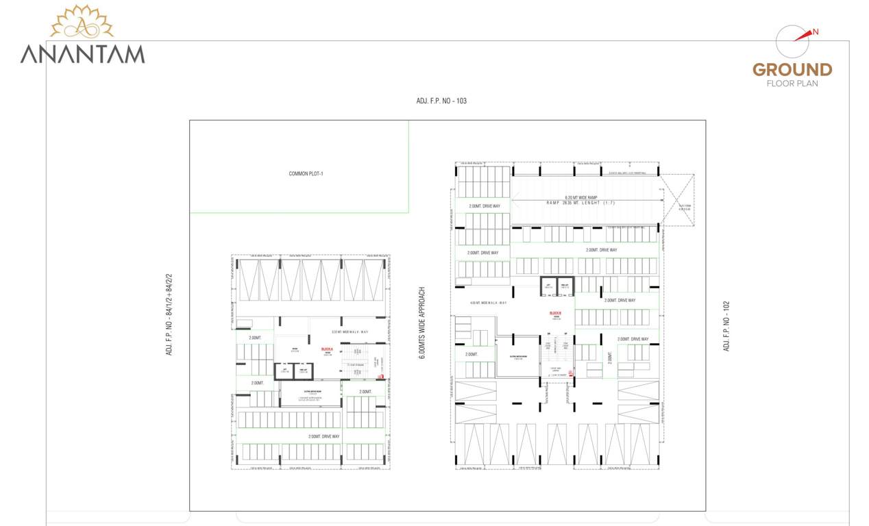  anantam Block A And B Cluster Plan for Ground Floor
