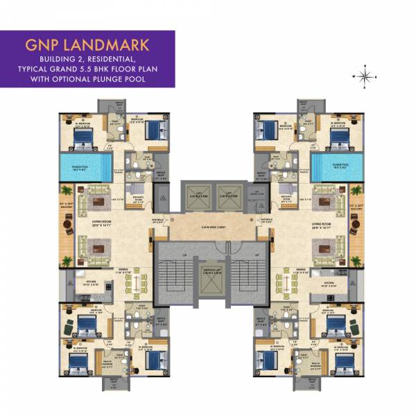  landmark Residential Building No 2 Cluster Plan