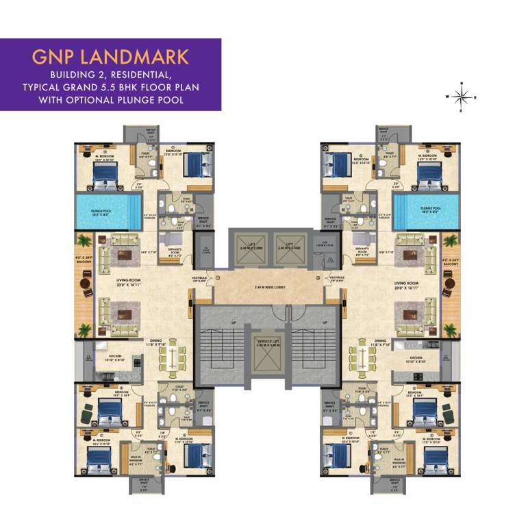  landmark Residential Building No 2 Cluster Plan