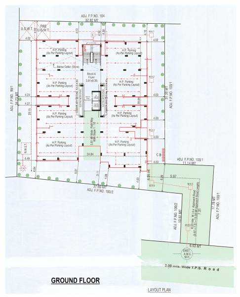  sanidhya-parv Block A Cluster Plan For Ground Floor