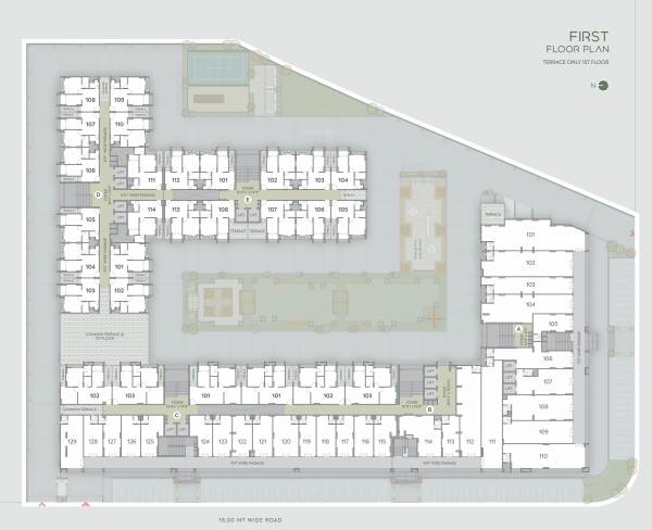  palash-homes Block A To E Cluster Plan for 1st Floor