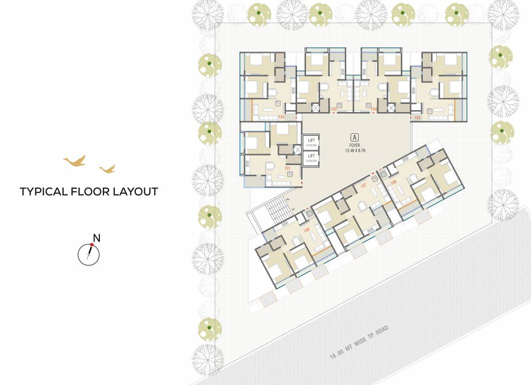  shyam vihar Shyam Vihar Cluster Plan for Typical Floor