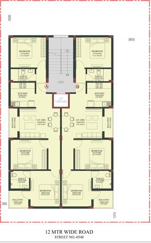  nagarpranto-cooperative-housing-society- Nagarpranto Cooperative Housing Society Typical Cluster Plan