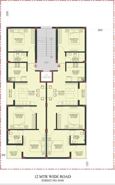  nagarpranto cooperative housing society  Nagarpranto Cooperative Housing Society Typical Cluster Plan