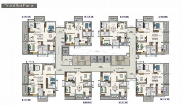  fairmount-sri-ram-garden-2 Block A Cluster Plan For Typical Floor