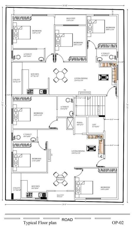  hill view residency Hill View Residency Cluster Plan from 1st to 5th Floor