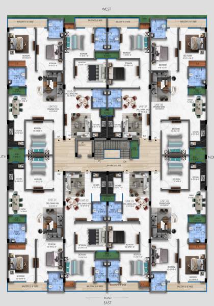  nature-plus Nature Plus Cluster Plan for Typical Floor